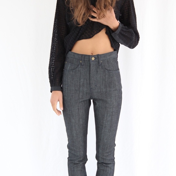 Apiece Apart High Waisted Straight Leg Jeans Sz 2 EUC White - Picture 14 of 14